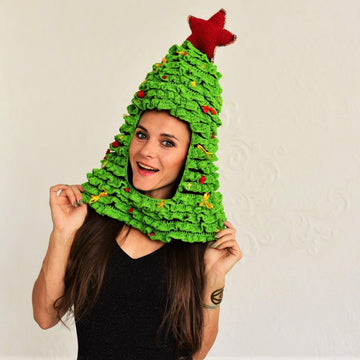 Crochet Christmas tree hat