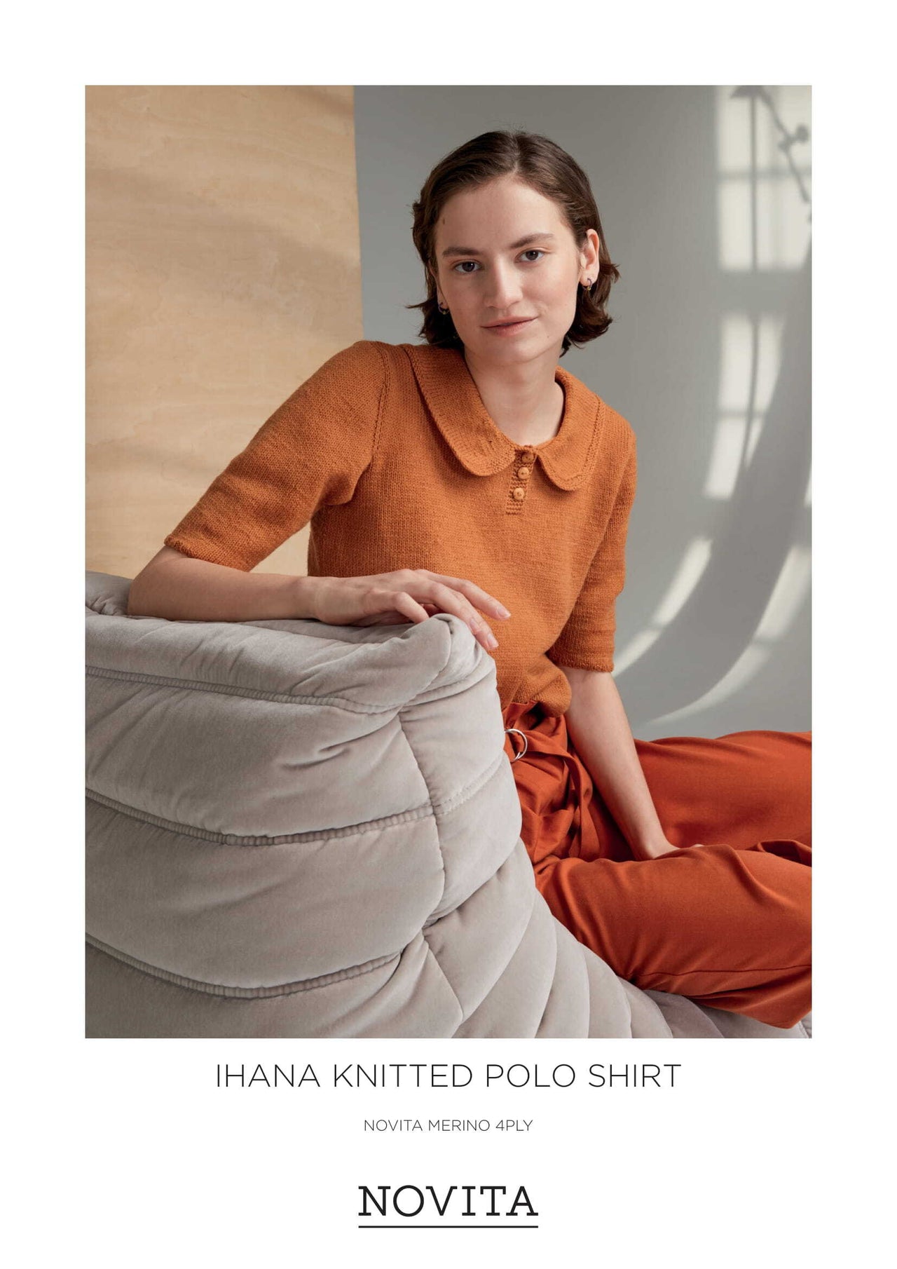 Ihana Knitted Polo Shirt in Novita Merino 4 Ply - Downloadable PDF