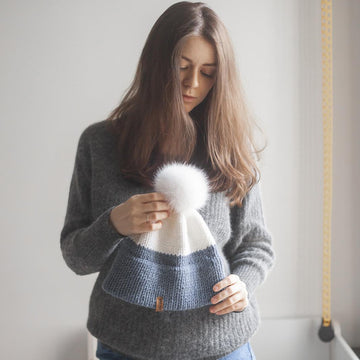 Double Brim Beanie - Knit hat for women + VIDEO