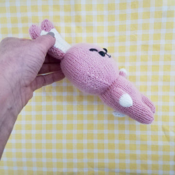 Original Knitting Patterns -Knit a hare COOKY toy, 8 inches tall based on BT21