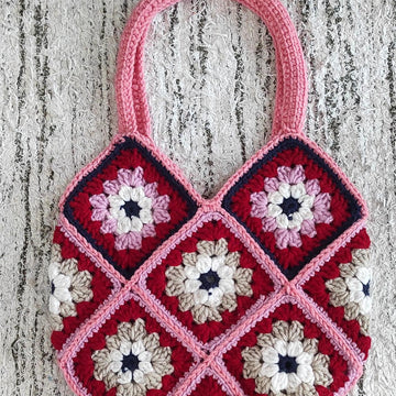 Square granny purse hand bag