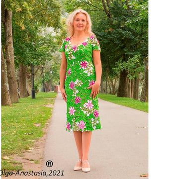 Dress with lotuses