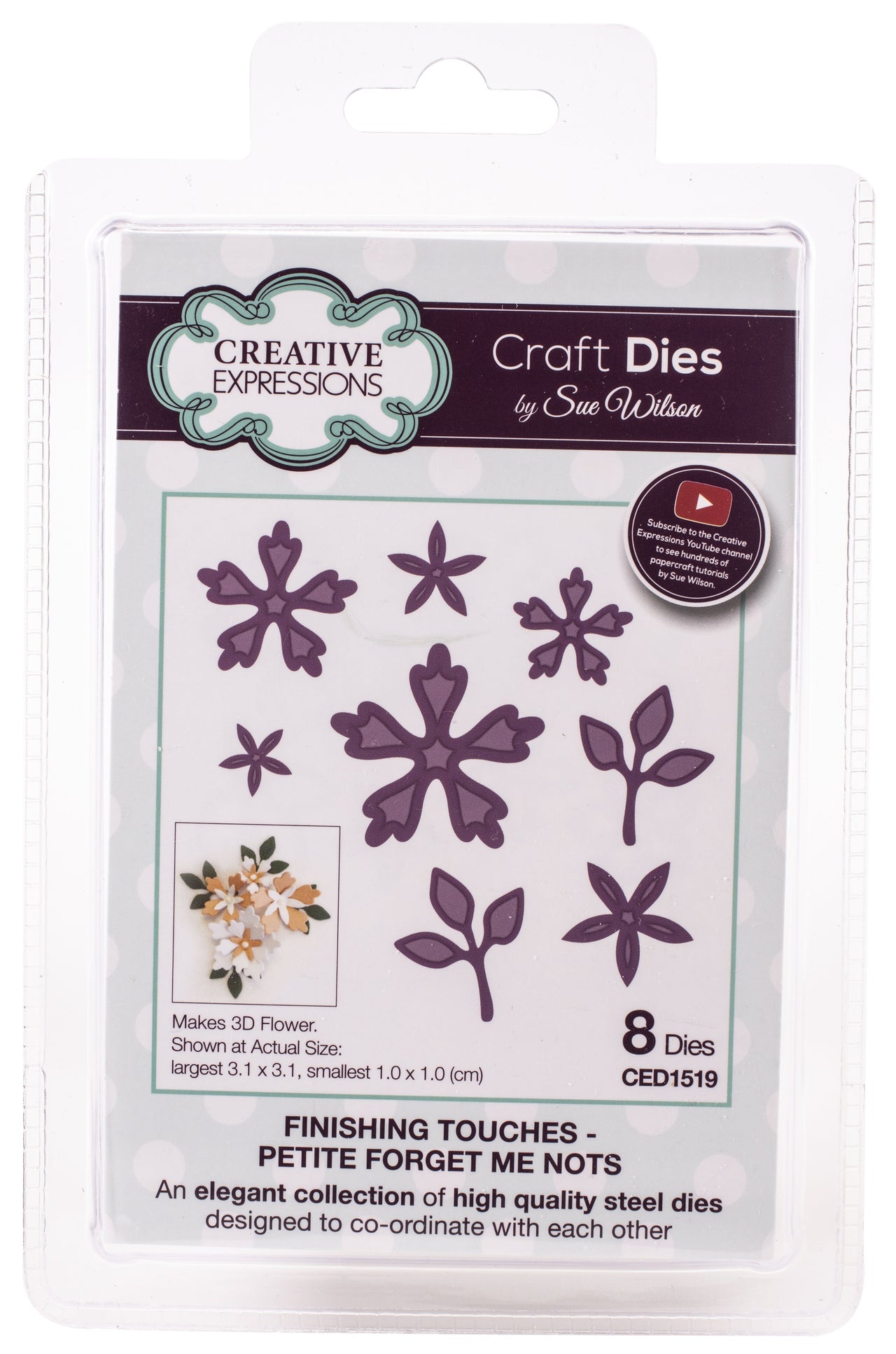 Creative Expressions Craft Dies By Sue Wilson - Finishing Touches-Forget Me Nots