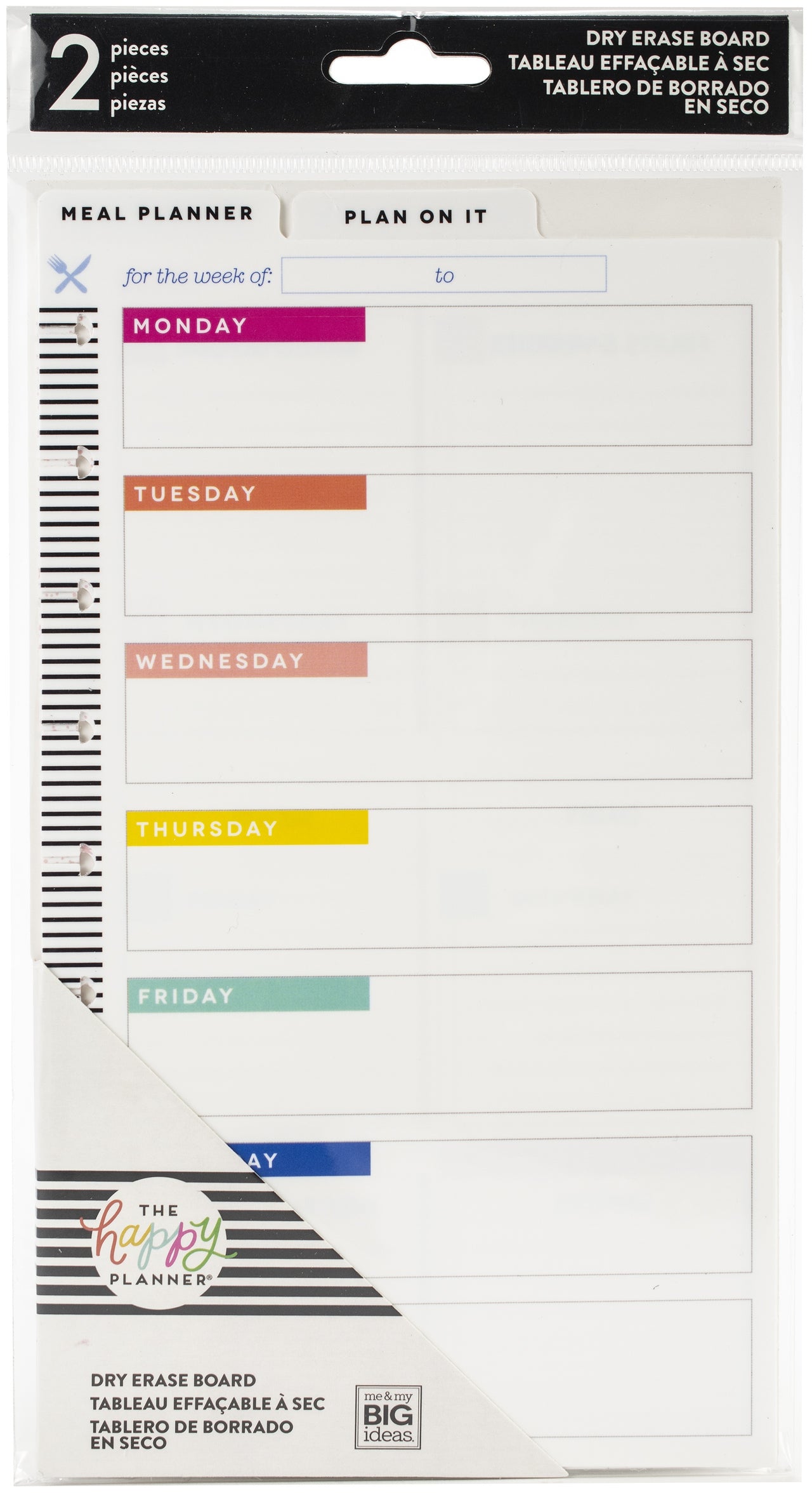 Happy Planner Medium Dry-Erase Dashboards 2/Pkg - Specialty, Double-Sided