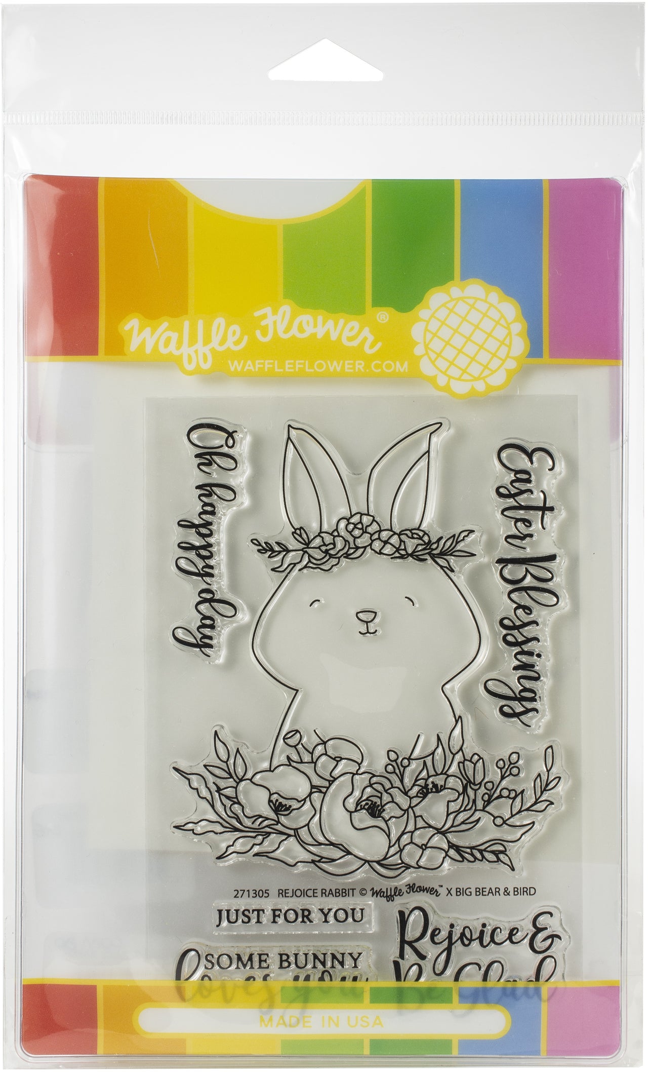 Waffle Flower Crafts Waffle Flower Stamp & Die Set - Rejoice Rabbit