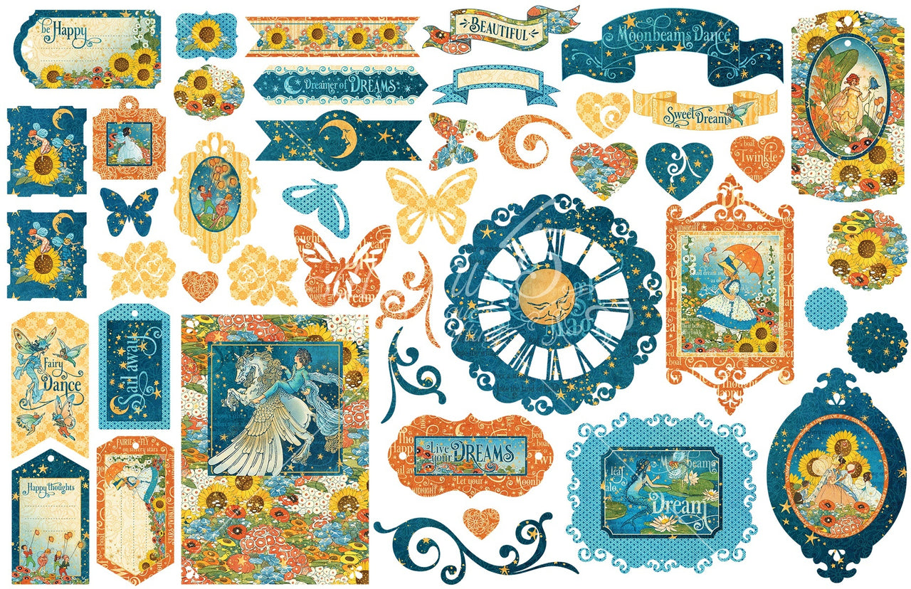 Graphic 45 Dreamland Cardstock Die-Cut Assortment - 602907