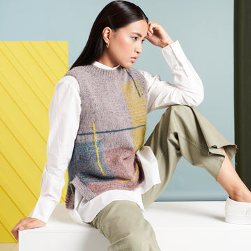Asymmetry Vest in Rowan Felted Tweed & Kidsilk Haze - ZB301-00009-ENPFR - Downloadable PDF