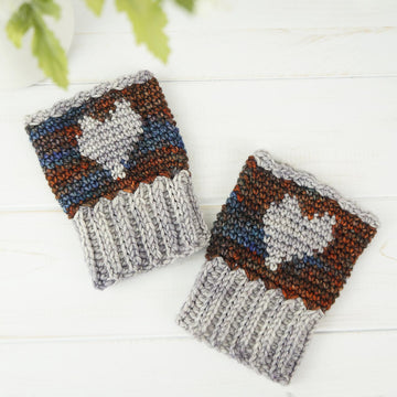 Heart Fingerless Mitts