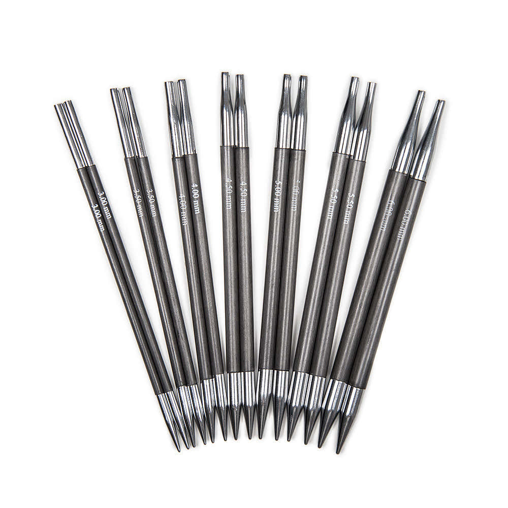 KnitPro Karbonz Interchangeable Needle Tips (Deluxe Set of 7)