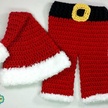 Newborn Santa Claus Hat and Pants