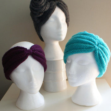 Turban Headband, Hat, and Multi-way Wrap (21" circumference)