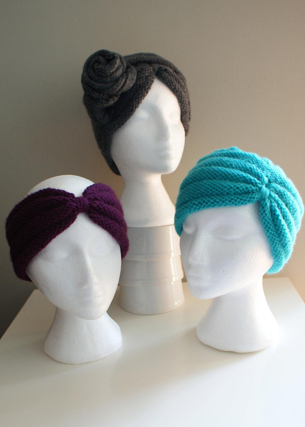 Turban Headband, Hat, and Multi-way Wrap (21" circumference)