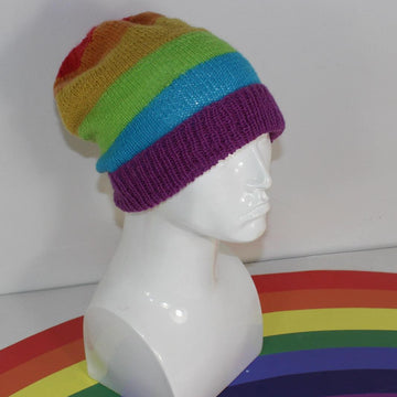 Rainbow 4Ply Slouch Hat Circular