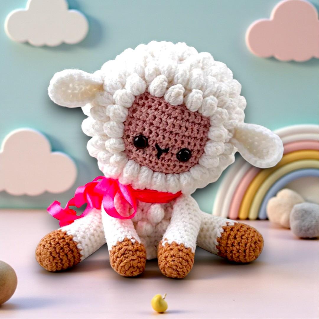 Crochet Lamb Amigurumi pattern, Sheep plushie farm animals (PDF file)