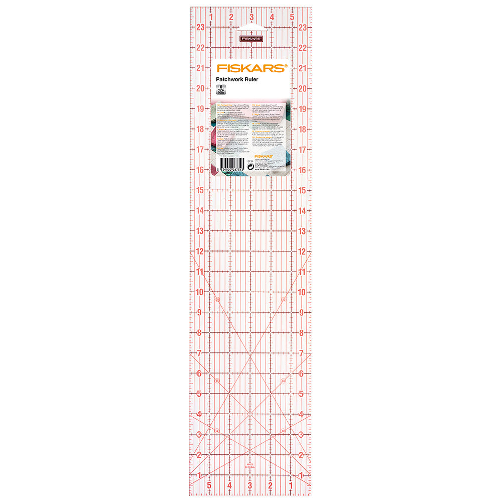 Fiskars Ruler: Acrylic: 6 x 24in