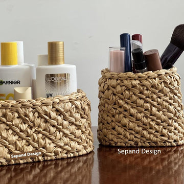 Recycled (t-shirt) yarn basket- 117