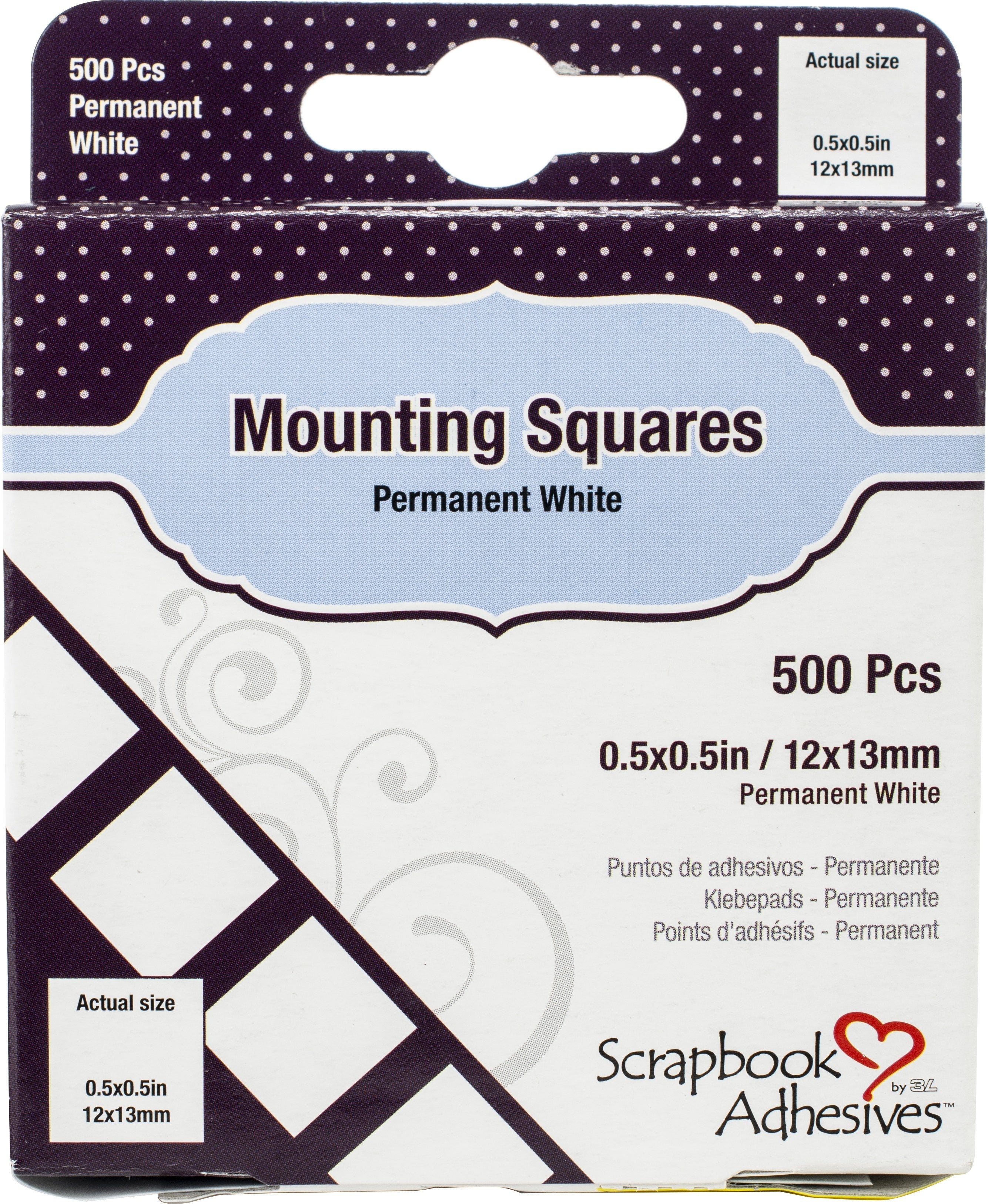 ODDITIES Scrapbook Adhesives Mounting Squares .5"X.5"