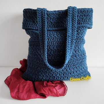 Petrol Blue Tote Bag Crochet Pattern
