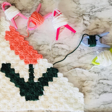 Coral Tulip Flower C2C Graphgan Square