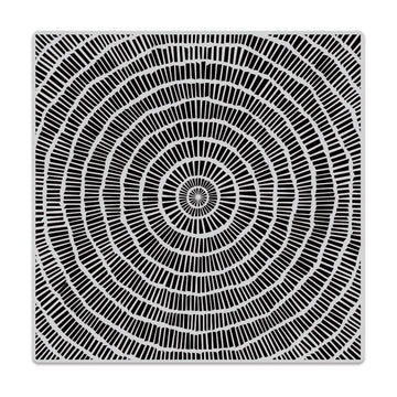 Hero Arts Cling Stamps 6"X6"-Circular Grid Bold Prints