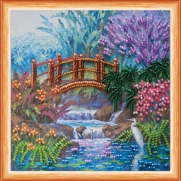 Abris Art In A Brushwood Mini Bead Printed Embroidery Kit