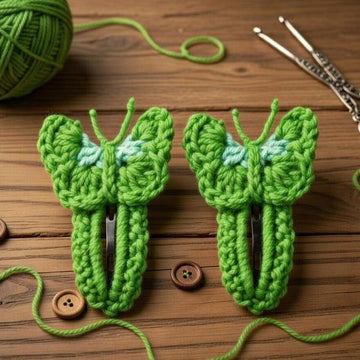 Crochet Butterfly Hair Clip Pdf + Video Tutorials