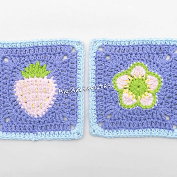 Strawberry Themed Granny Squares