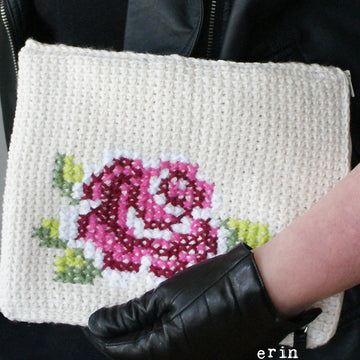 Cotton Rose Bloom Tablet Case (8.5" x 10") (tunisian001)