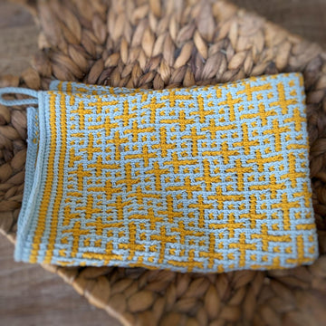 Azulejo Dishcloth (mosaic tunisian crochet)