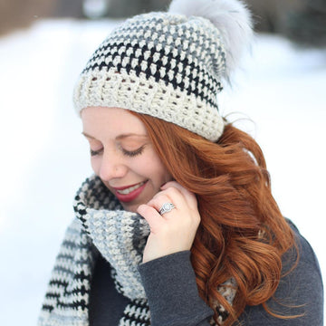 Prim Stripe Beanie + Scarf
