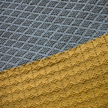 Seed Stitch Diamonds Blanket