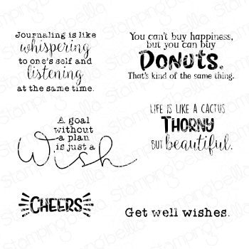 Stamping Bella Cling Stamps - Mochi Girl Sentiments
