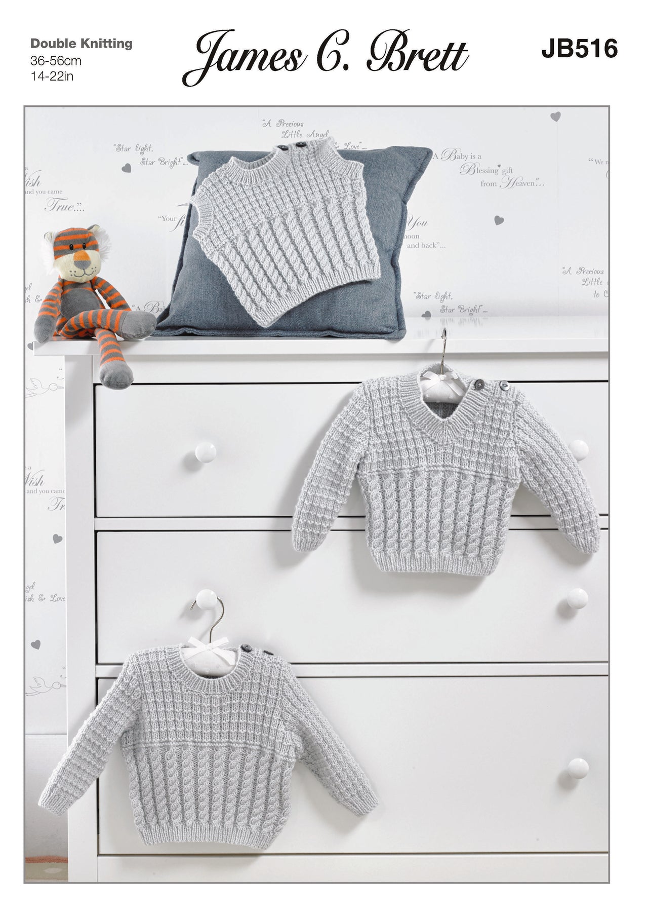 Sweaters & Slipover in James C. Brett Baby DK - 516 - Leaflet
