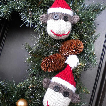 Sock Monkey Christmas Ornament