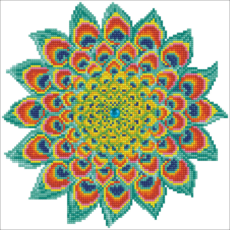 Diamond Dotz Peacock Mandala Diamond Painting Kit