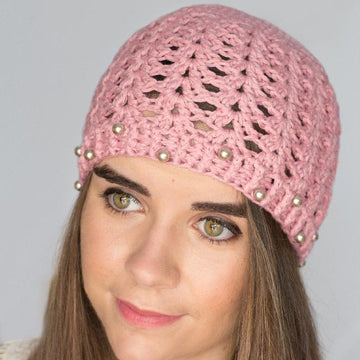 Pearly Rose Vintage Hat