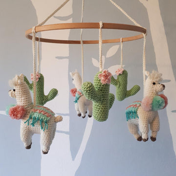 Llama baby mobile