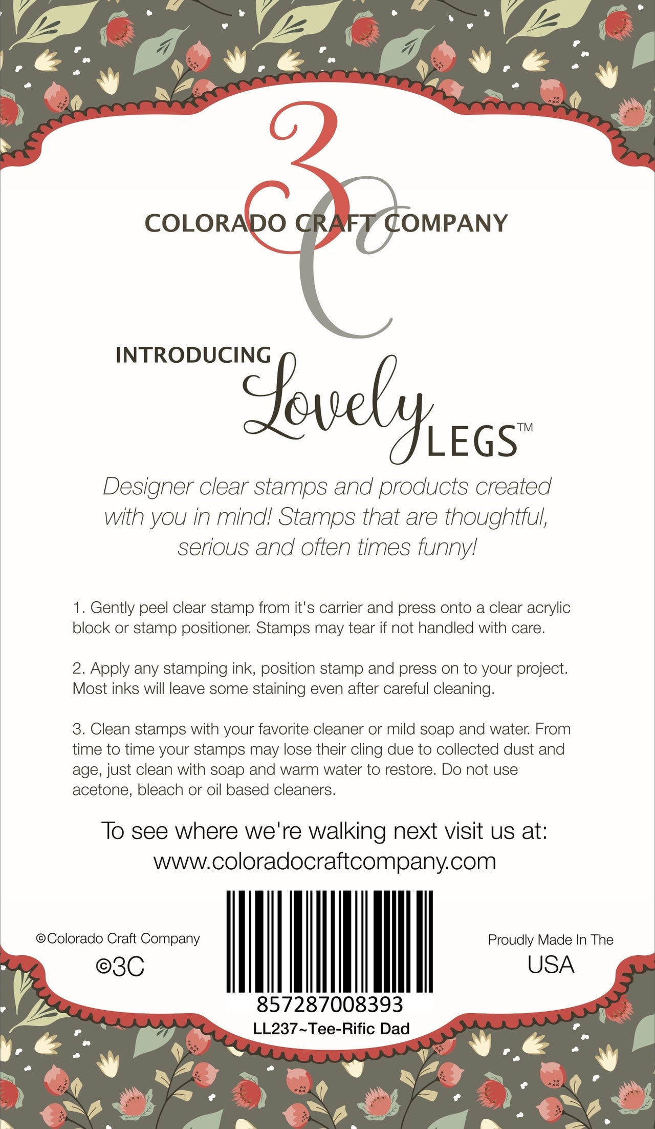 Colorado Craft Company Clear Stamps 4"X6" - Tee-Rific Dad-Lovely Legs