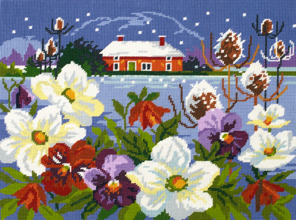 DMC Winter Garden Tapestry Canvas - 50 x 40cm