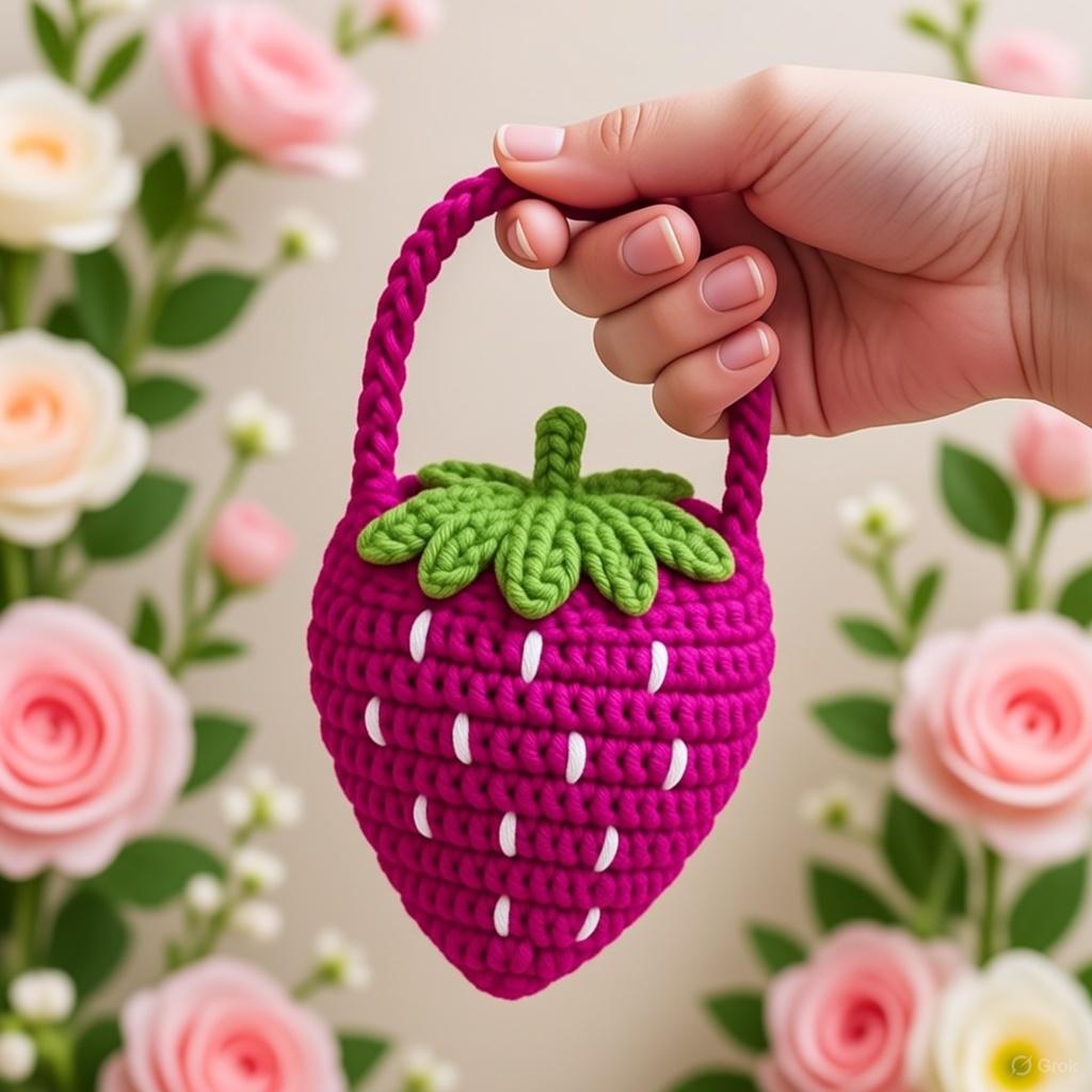 Strawberry Bag Pdf Pattern + Video Tutorial