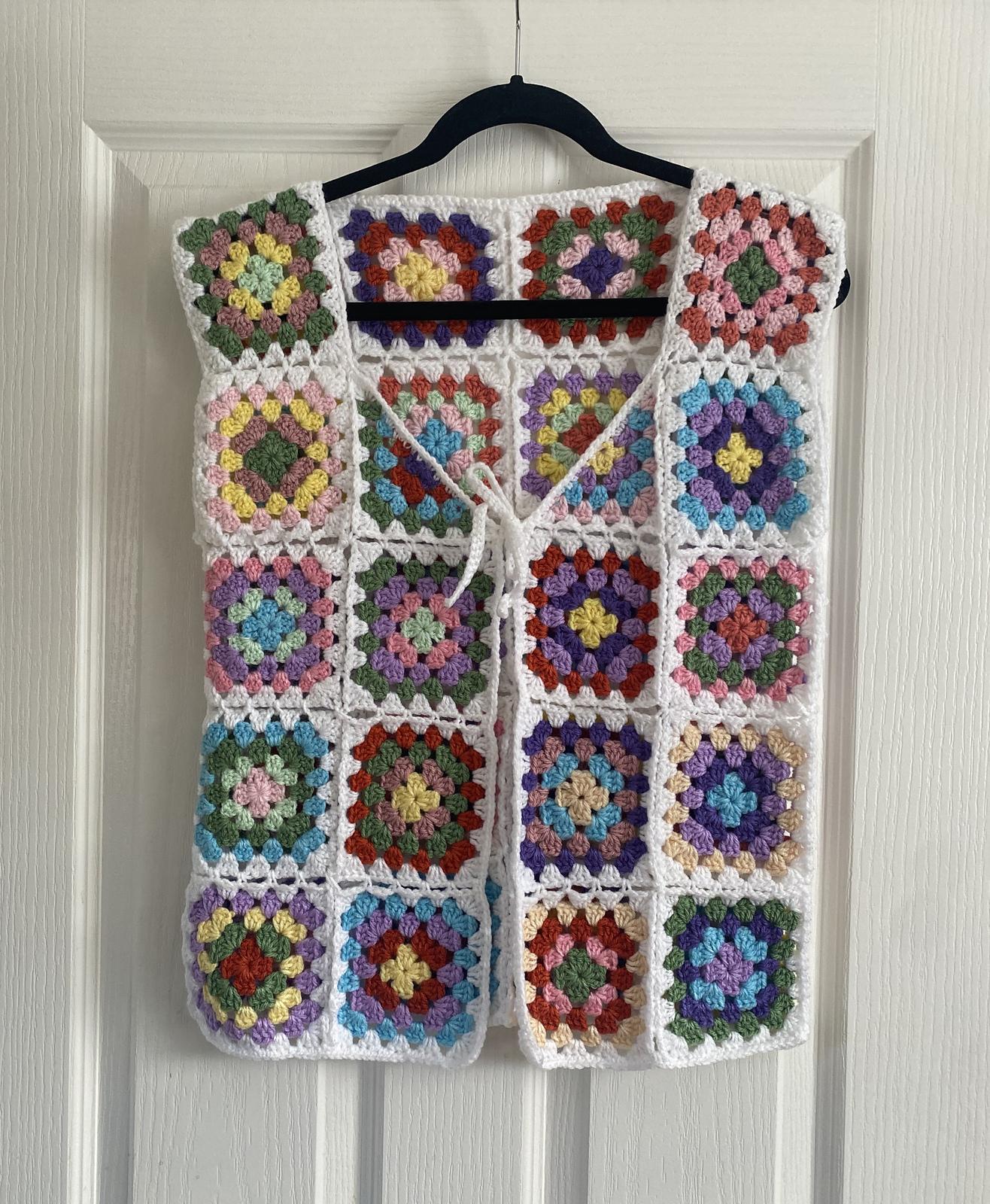 Granny Square Waist Coat Crochet Pattern