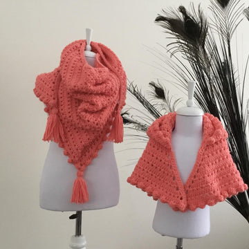 Mia Baby Girl Triangular Hooded Shawl N 478