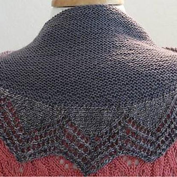 K351-Crescent Moon shawlette