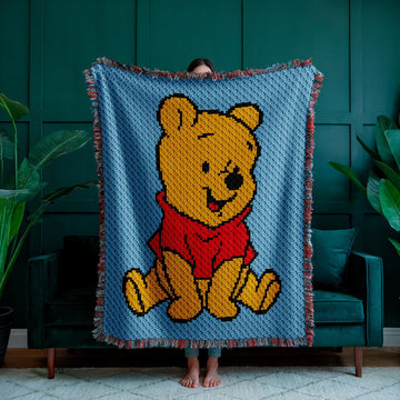 Winnie the Pooh Toddler Blanket C2C crochet pattern