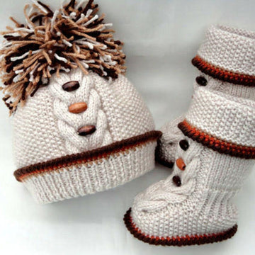 Baby Hat Baby Shoes Knitting PATTERN by Elena Mitchell