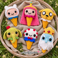 Adventure Time Ice Cream Amigurumi Crochet Pattern – 6 Characters