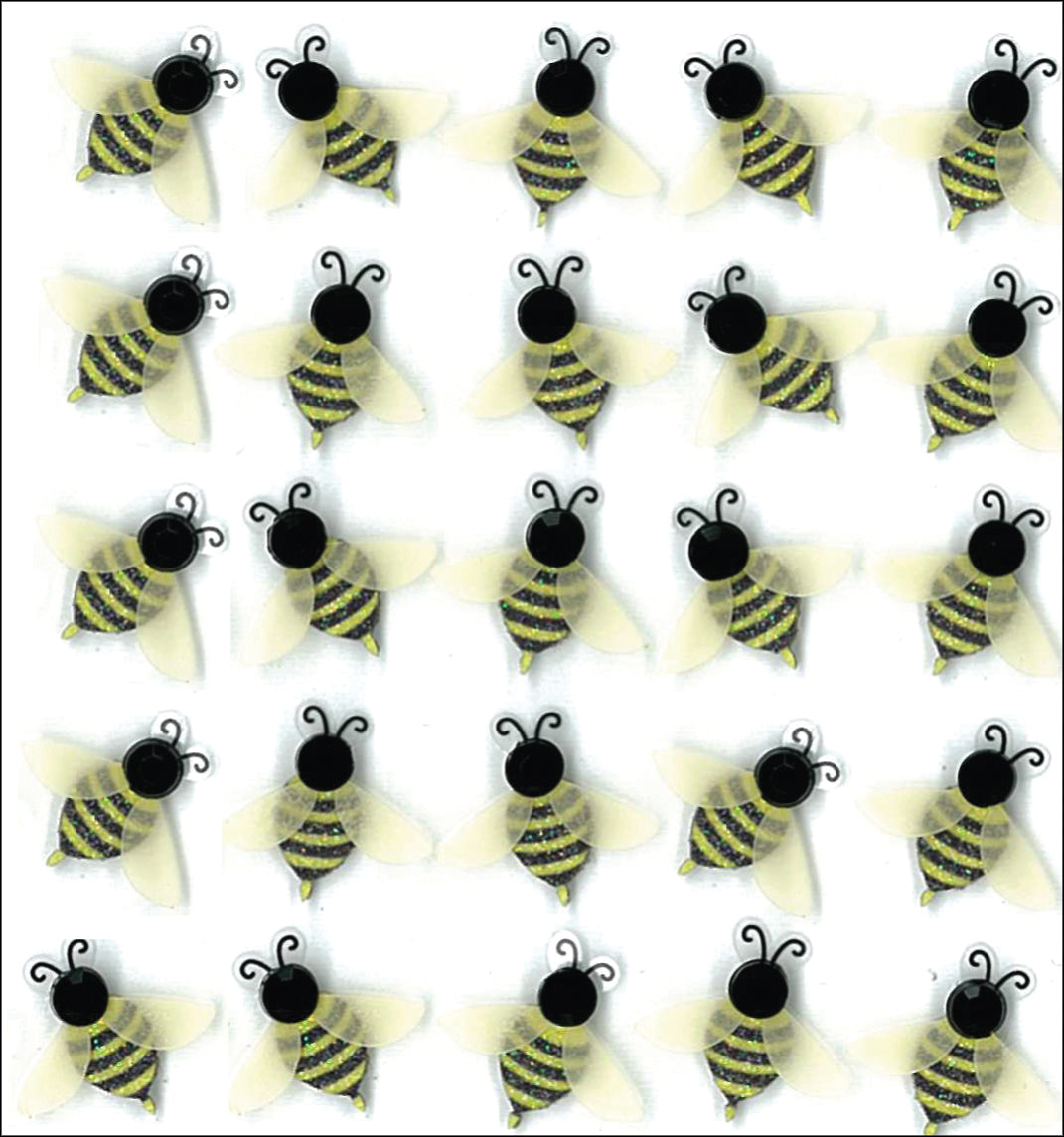 Jolee's Cabochon Dimensional Repeat Stickers - Bees