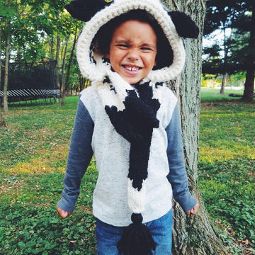 Caldwell the Cow Hooded Scarf