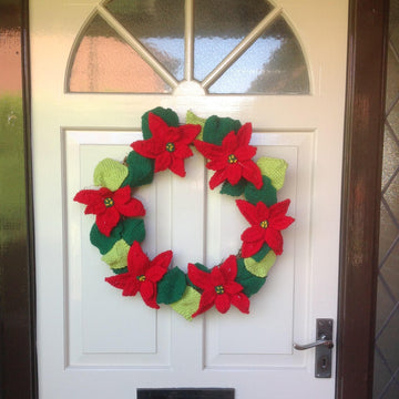 Poinsettia Christmas Wreath