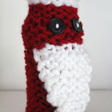 Knitted Santa Bottle Holder